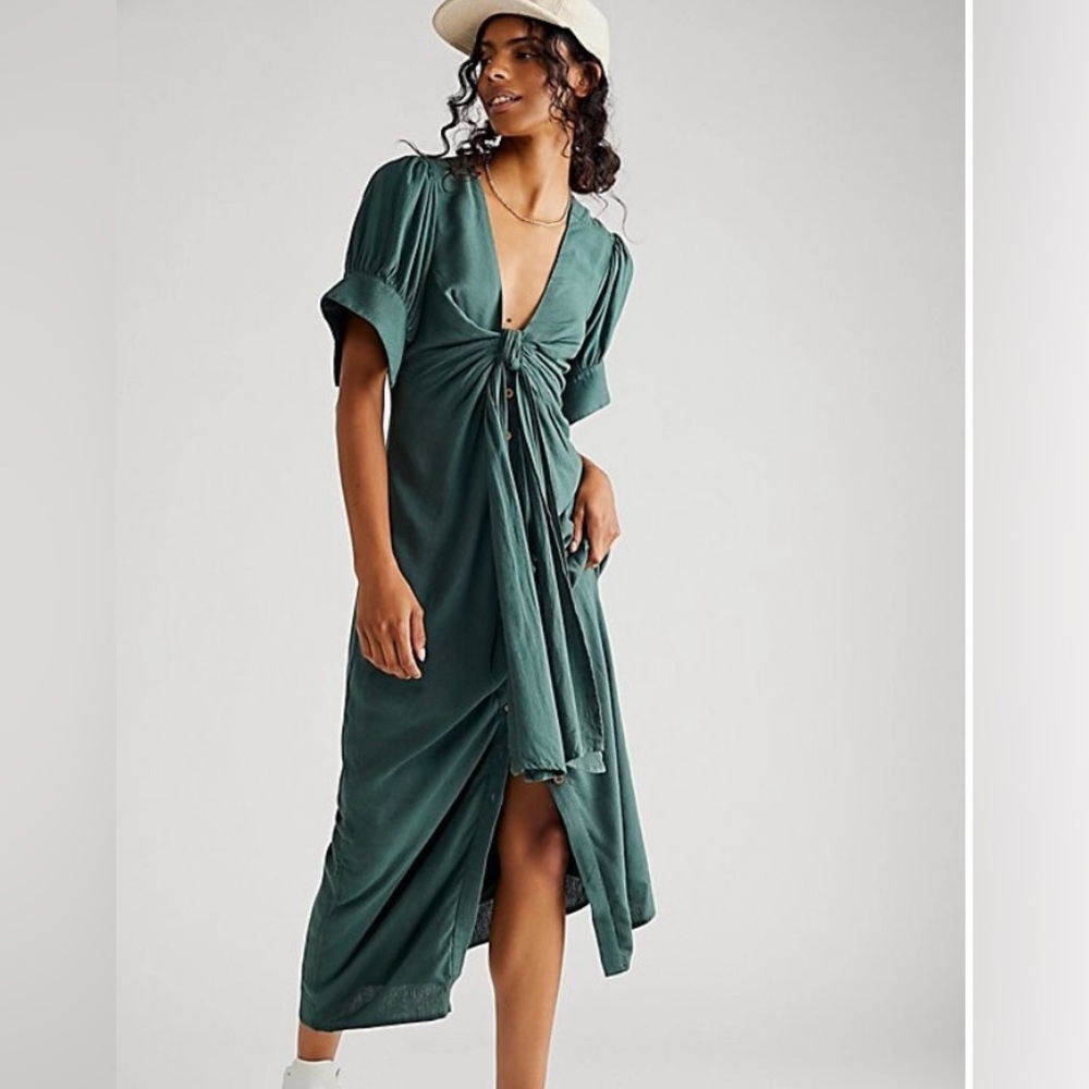 Free People Green Midi Dress
